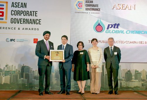 PTT Global Chemical Received the Top Three Awards of ASEAN CG Scorecard : TOP 5 ASEAN, TOP 50 ASEAN, and TOP 3 Domestic.