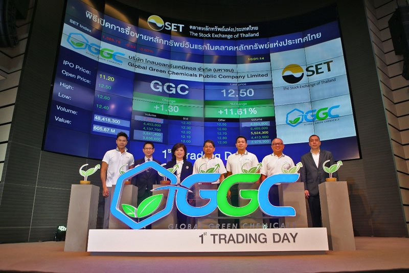 GGC เปิดการซื้อขายหลักทรัพย์วันแรกในตลาดหลักทรัพย์แห่งประเทศไทย