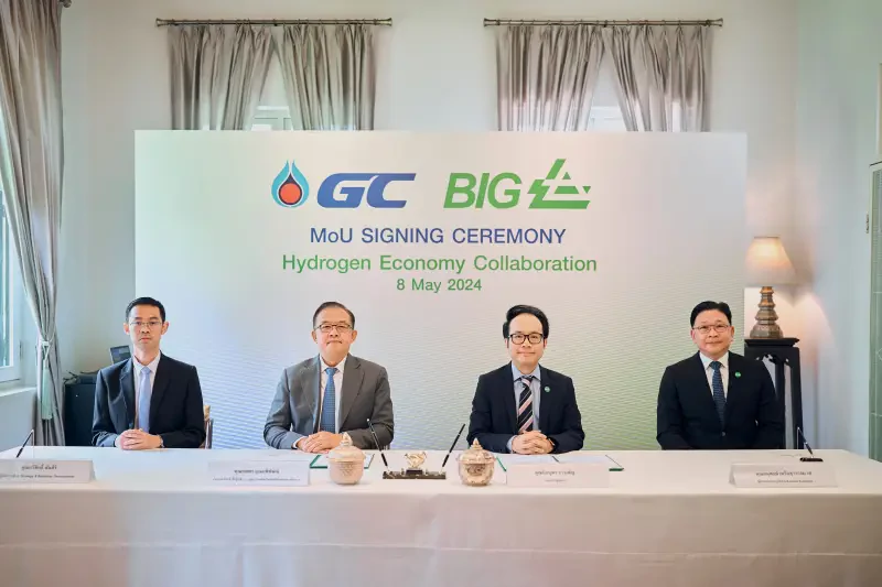 GC จับมือ บีไอจี ร่วมผลักดันเศรษฐกิจไฮโดรเจน (Hydrogen Economy)  ครั้งแรกในประเทศไทย  ตอกย้ำความเป็นองค์กรคาร์บอนต่ำ